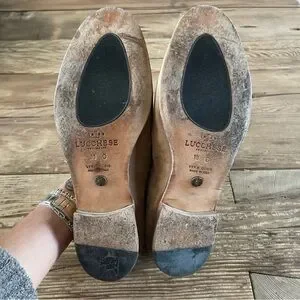 Lucchese | Shoes | Mens Lucchese Tan Suede Loafers Slipons  display picture 2